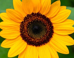 Obraz premium Close Up of a Vibrant Yellow Sunflower in Full Bloom.