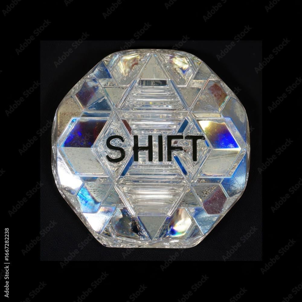 Poster Octagonal crystal-like object