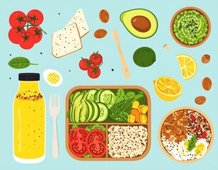 Colorful healthy lunchbox assortment (1)
