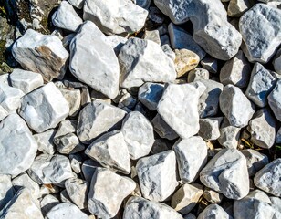 Pile of light gray stones