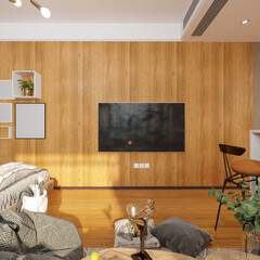 3d render modern bedroom