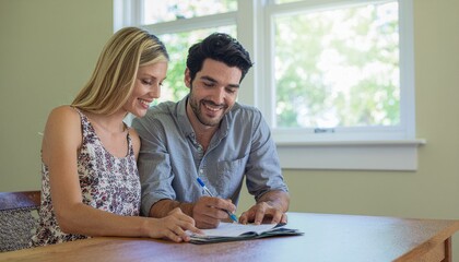 Obraz premium A Happy Moment of Signing Together