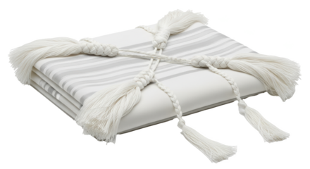 Shop luxury white striped throw blanket with tassels soft cotton home decor and cozy living room accessories