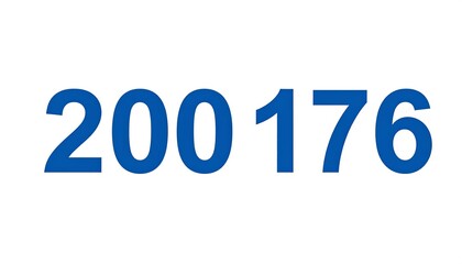 Blue Number 200176 Background.