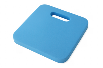 Light blue baby bath mat isolated on transparent background