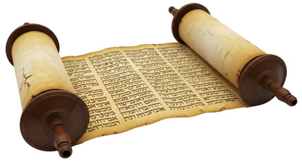 Ancient hebrew scroll torah parchment old testament bible religious text jewish scripture holy book 100 char