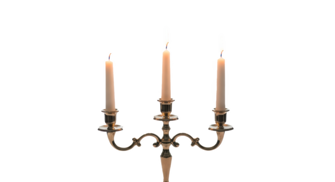 Classic candelabra with candles burning bright for home decor and elegant table setting ideas and romantic scene