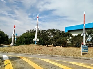 Rockets at the museum entrance
