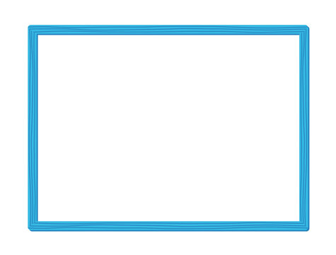 Blue frame flat design isolated vector illustration