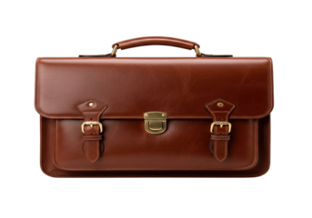 brown leather briefcase