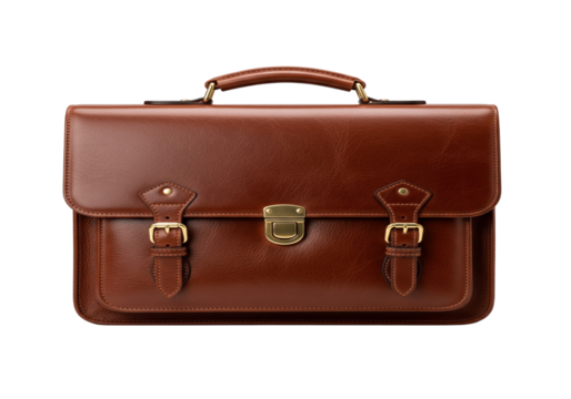 brown leather briefcase
