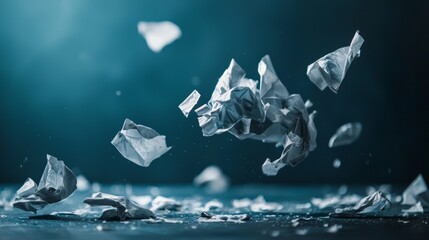 Abstract floating fragments in surreal artistic conceptual photography modern stylish lifestyle composition background inspiration design