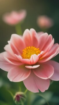 Vertical 9:16 cinematic time-lapse of a flower blooming in soft daylight, petals opening gradually with fine detail, shallow depth of field, clean natural background.
