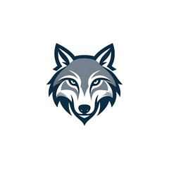 Fototapeta premium Gray wolf head graphic