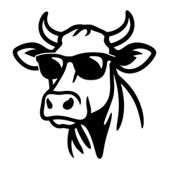 Cow with Sunglasses