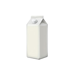 White carton milk packaging with 3d bottle cap generative AI