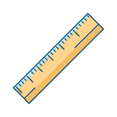 Cartoon Illustration of a Measuring Ruler for Educational or Design Purposes