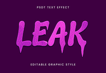Pink Leather Font Textured Grunge Text Effect