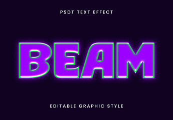 Purple And Green Chrome Glow Font Neon Shiny Text Effect