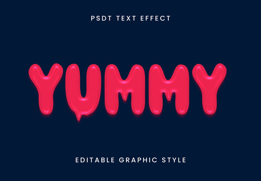 Pink Blob Glossy Drip Font Funny Rounded Text Effect