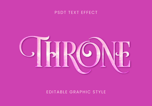 Pink Princess 3D Font Elegant Swirly Fantasy Text Effect