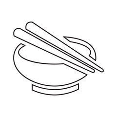 Noodle Bowl with Chopsticks