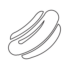 Outline of a Classic Hot Dog