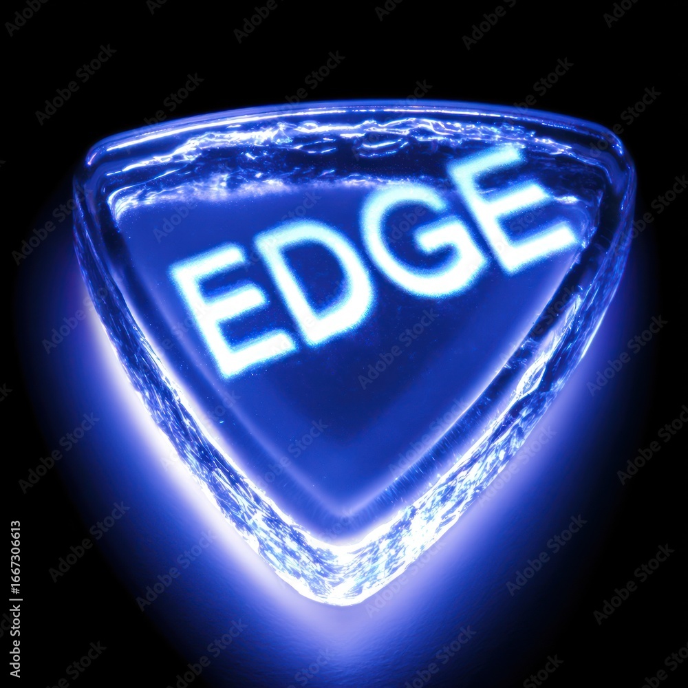 Poster triangle of light with text