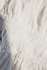 white gauze fabric, women's top in the sun