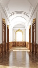 Obraz premium Luxurious hallway with arched ceiling