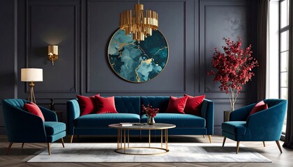 Luxurious living room interior