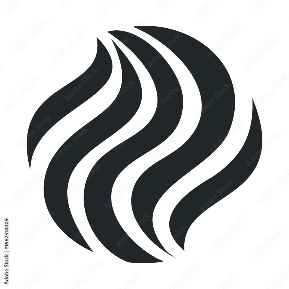 Poster abstract design of flowing shapes for modern projects