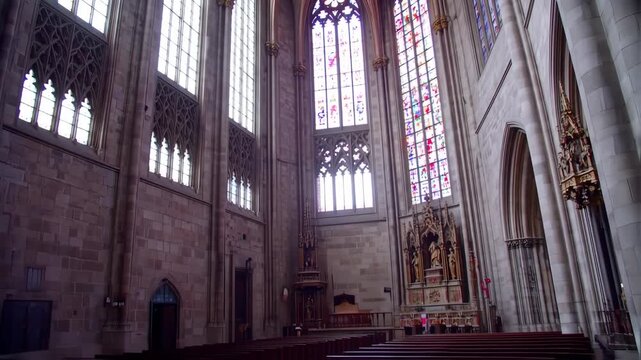 Interior of a Gothic Cathedral