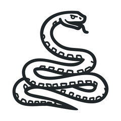 Obraz premium Snake design for tattoo, emblem, or branding