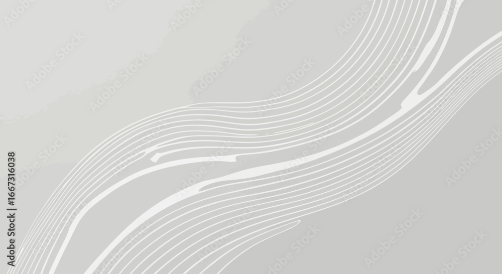 Poster abstract wave design with flowing lines in soothing neutral palette for background