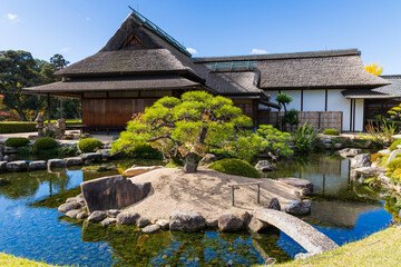 日本の風景・秋　日本三名園　岡山後楽園　延養亭