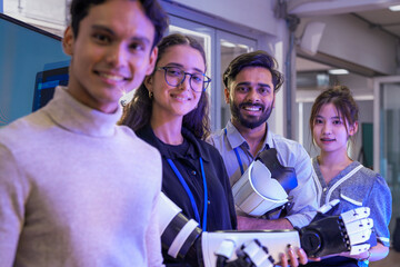 Empowering lives through advanced bionics. A passionate team of researchers and developers display their intelligent prosthetic, designed for intuitive control and improved quality of life.