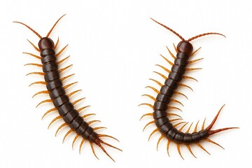 caterpillar on white background