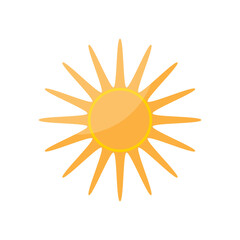Radiant sun icon. Warm star symbol. Abstract bright illustration. Vector solar emblem.