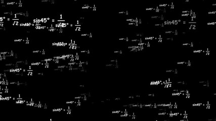 Mathematics Equations Flying on Solid Color Background. Zooming Math Formula Motion Graphic Loop. Flying algebra, geometry, physics, and calculus equations create a dynamic academic motion graphic. - Powered by Adobe