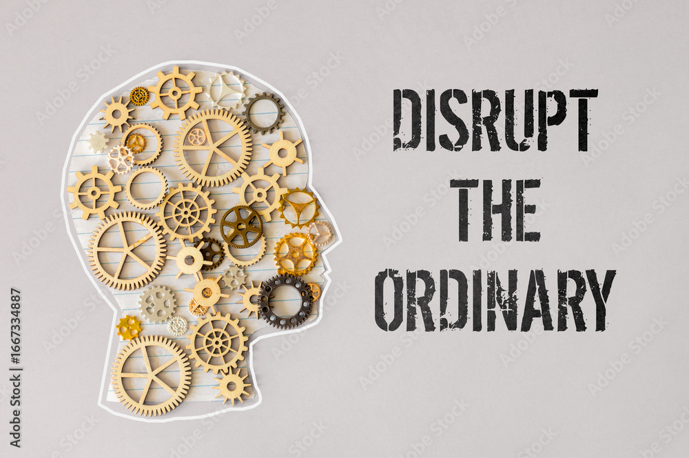 Poster think different, grow different. business concept with text be different.