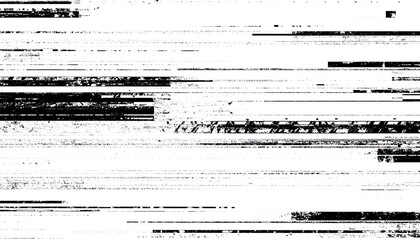 Distorted reality: abstract glitch art with horizontal striations and grunge effect