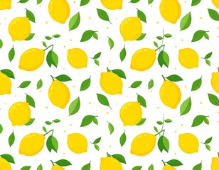 Obraz premium Lemon pattern on white background