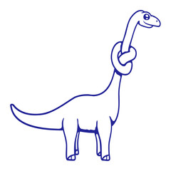 Brachiosaurus Long Knotted Twisted Neck Dinosaur Funny Dino