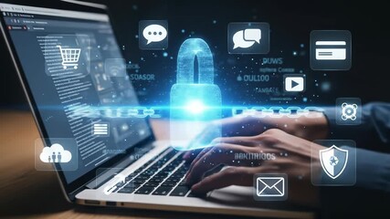 Secure Online Presence: Protecting Your Data with Cybersecurity on a Laptop - Digital Security, Internet Safety, and Data Protection