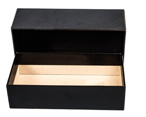 open black box for gift concept on transparent background