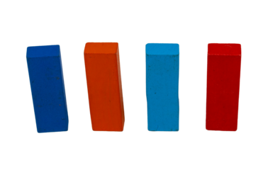 four colorful block for four concept idea like new year, chart