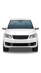 Front view of a white car