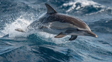 Dolphin leaping out of water