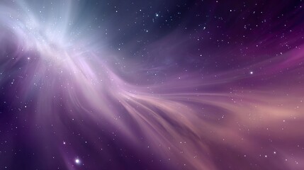 Obraz premium Ethereal galactic nebula, purple and white swirling light with scattered stars